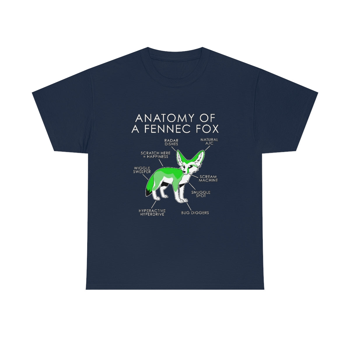 Fennec Green - T-Shirt T-Shirt Artworktee Navy Blue S 