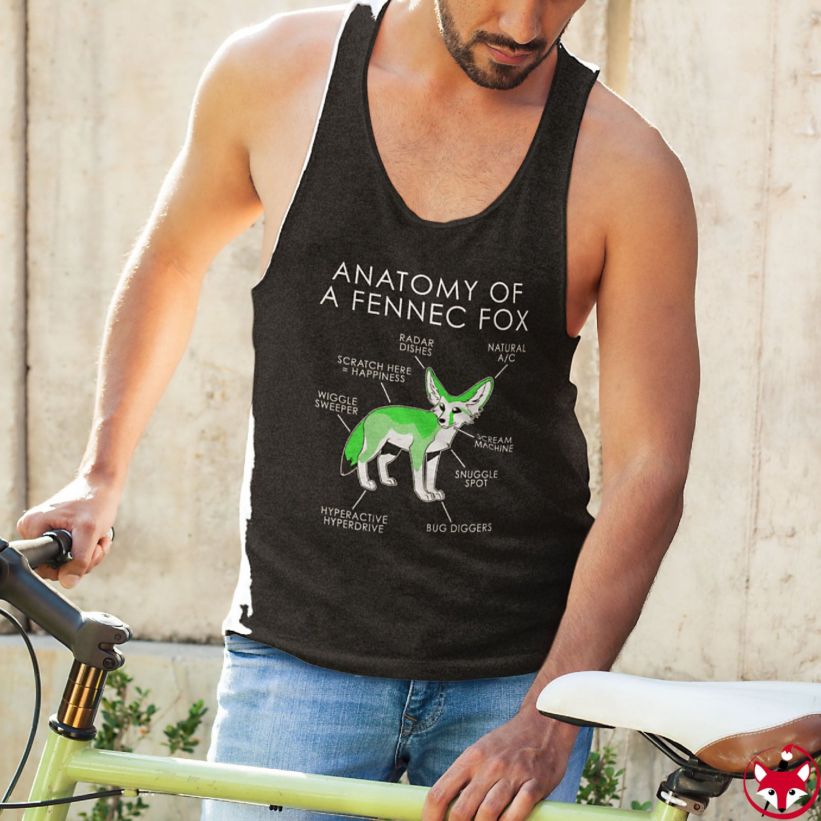 Fennec Green - Tank Top Tank Top Artworktee 