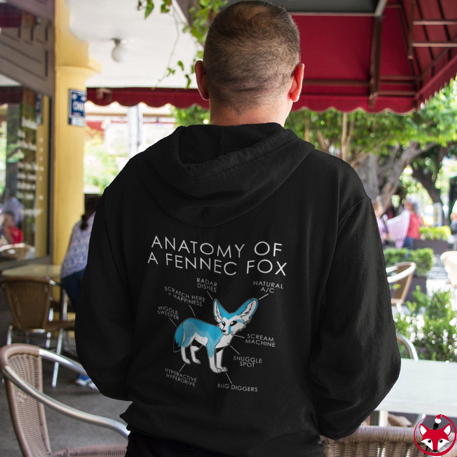 Fennec Light Blue - Hoodie Hoodie Artworktee 