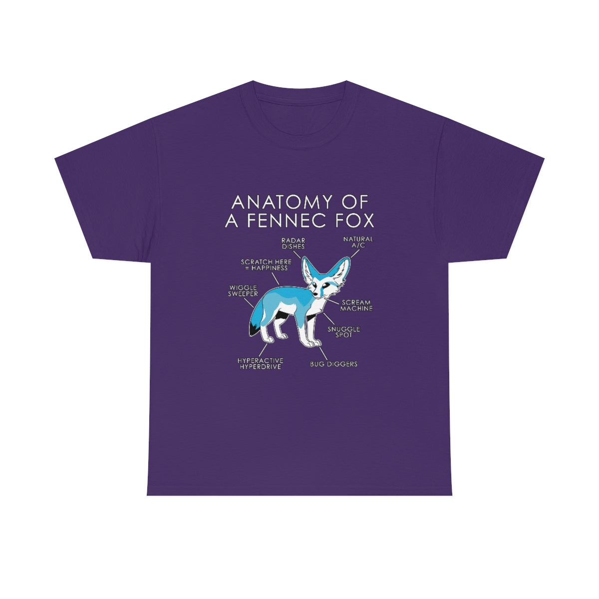 Fennec Light Blue - T-Shirt T-Shirt Artworktee Purple S 
