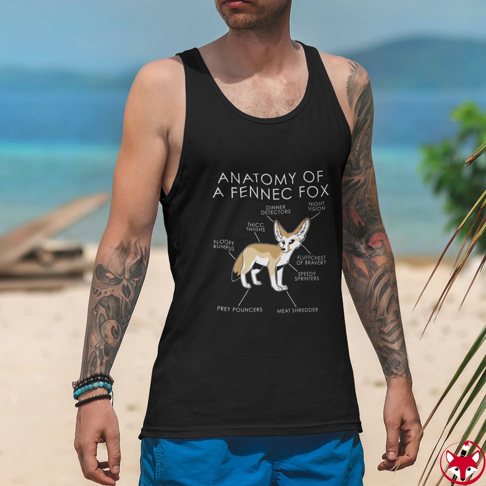 Fennec Natural - Tank Top Tank Top Artworktee 