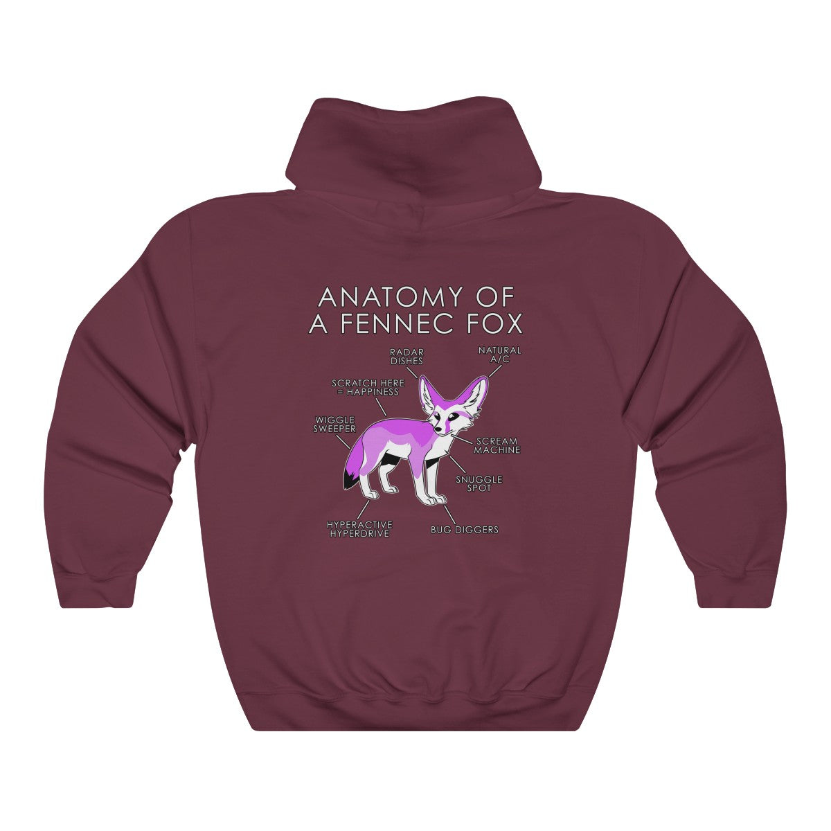 Fennec Pink - Hoodie Hoodie Artworktee Maroon S 