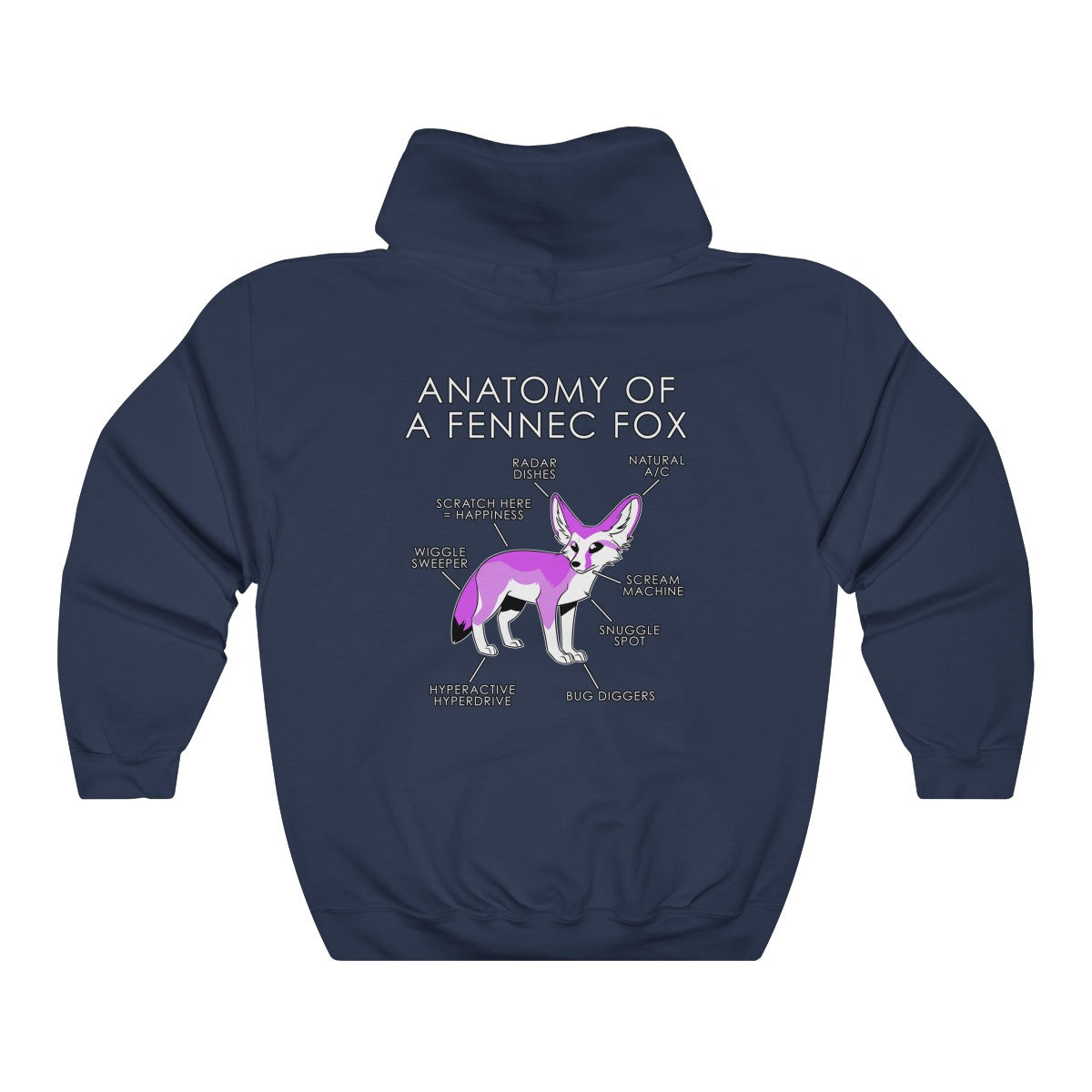 Fennec Pink - Hoodie Hoodie Artworktee Navy Blue S 