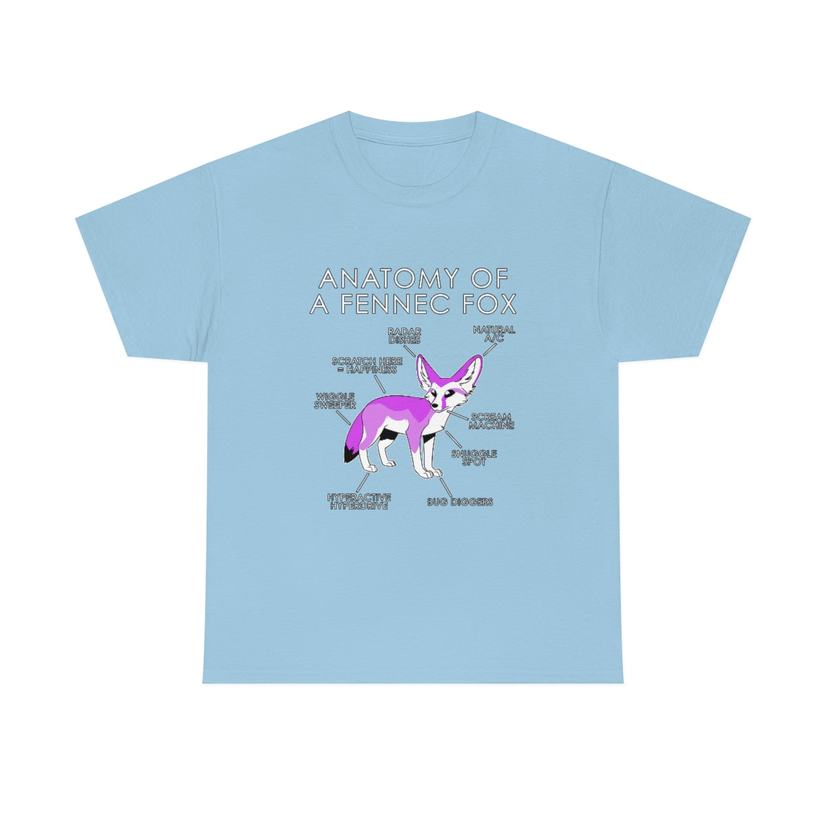 Fennec Pink - T-Shirt T-Shirt Artworktee Light Blue S 