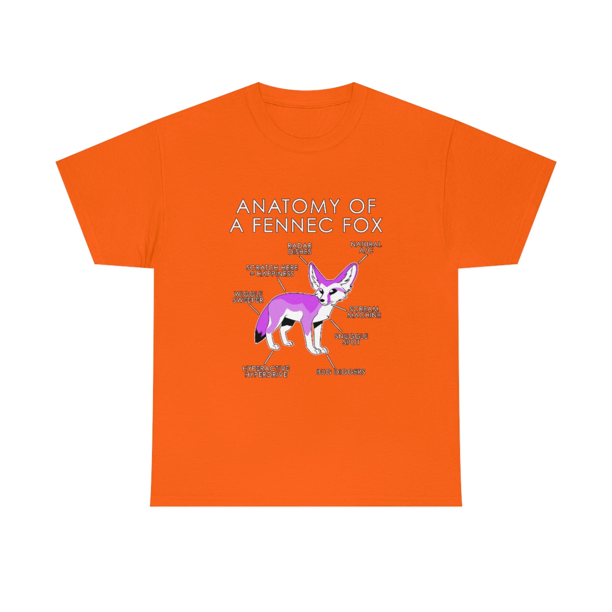 Fennec Pink - T-Shirt T-Shirt Artworktee Orange S 
