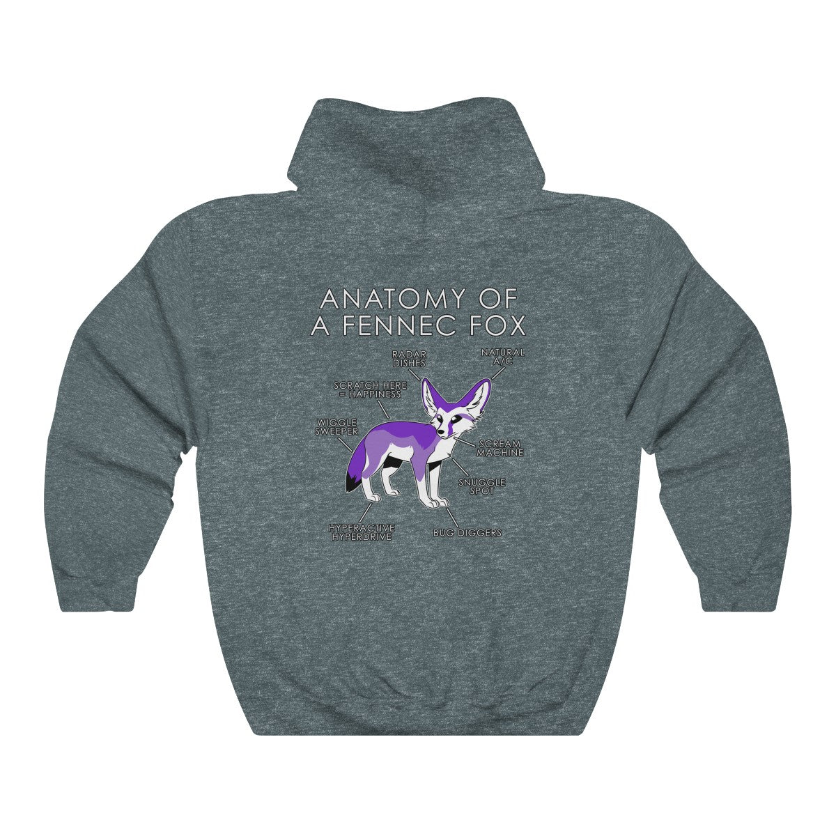 Fennec Purple - Hoodie Hoodie Artworktee Dark Heather S 