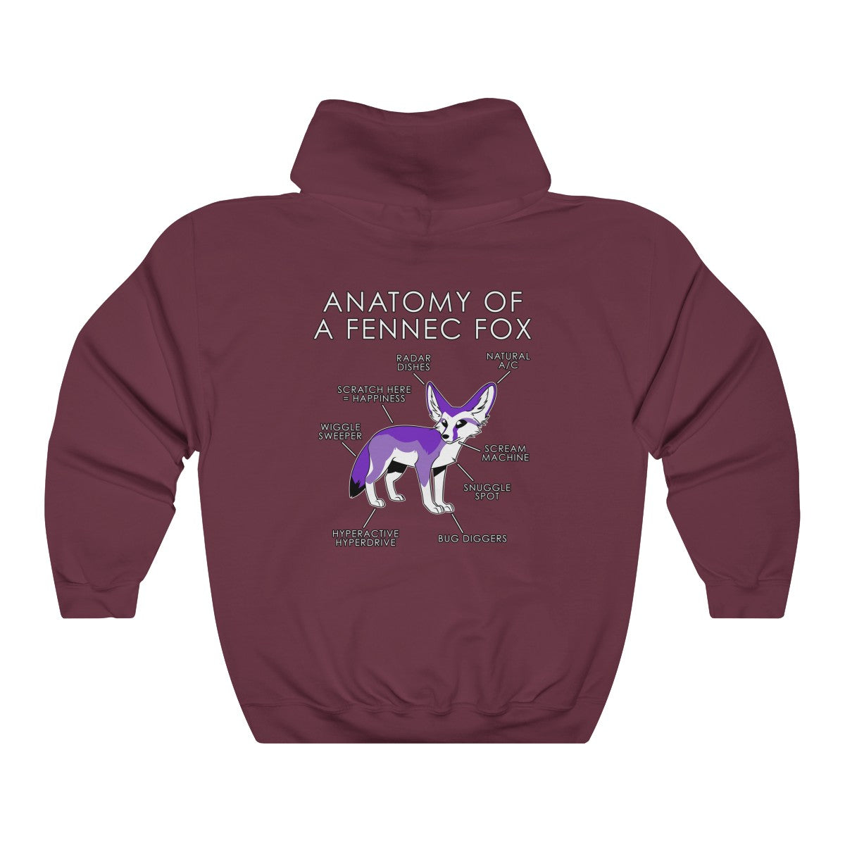 Fennec Purple - Hoodie Hoodie Artworktee Maroon S 