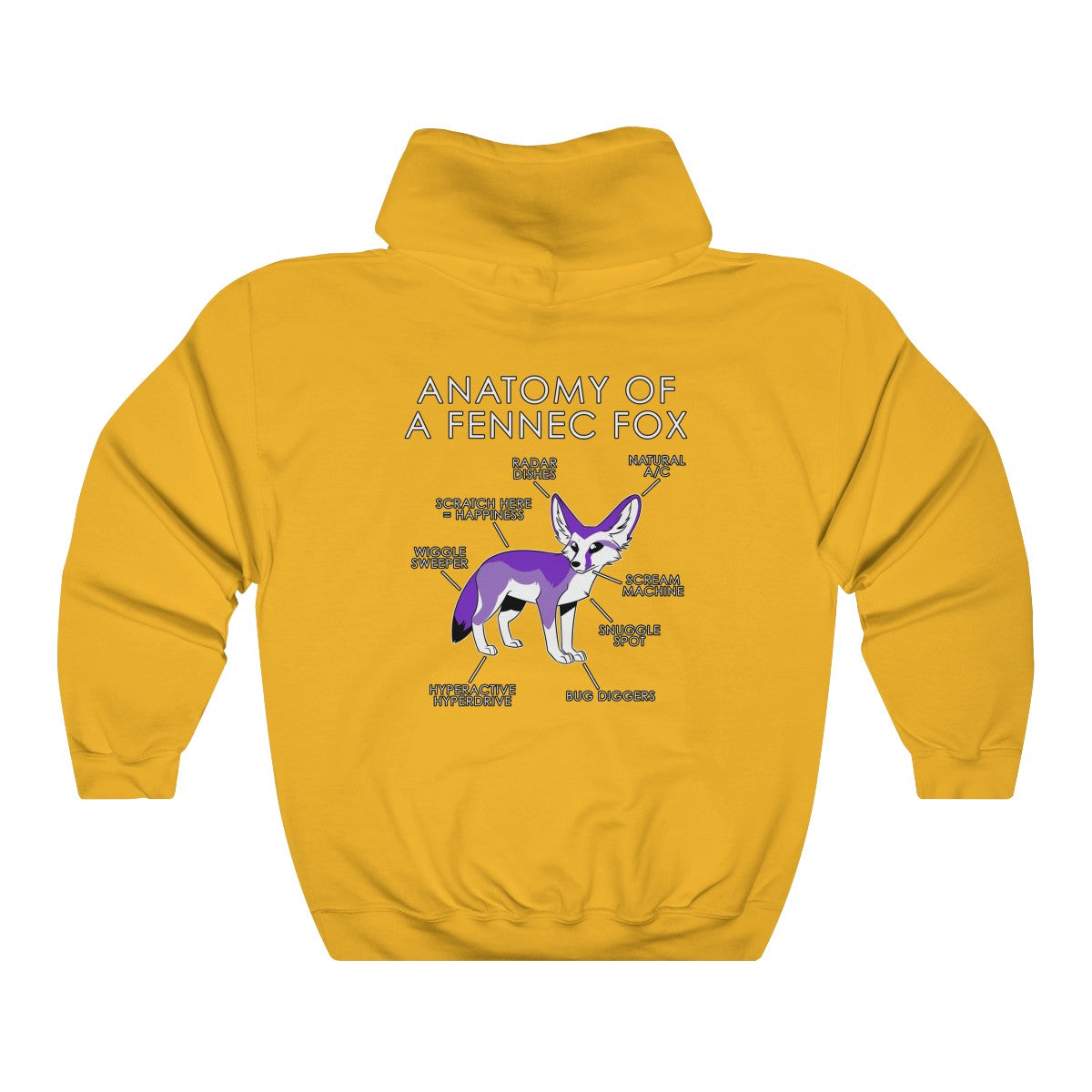 Fennec Purple - Hoodie Hoodie Artworktee Gold S 