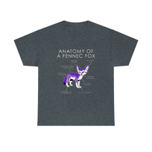 Fennec Purple - T-Shirt T-Shirt Artworktee Dark Heather S 