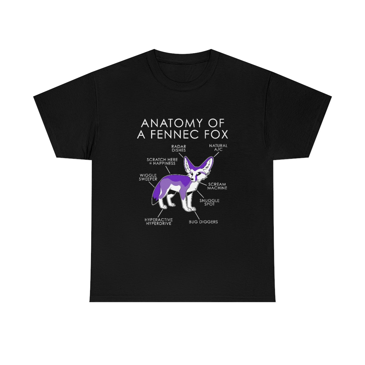 Fennec Purple - T-Shirt T-Shirt Artworktee Black S 