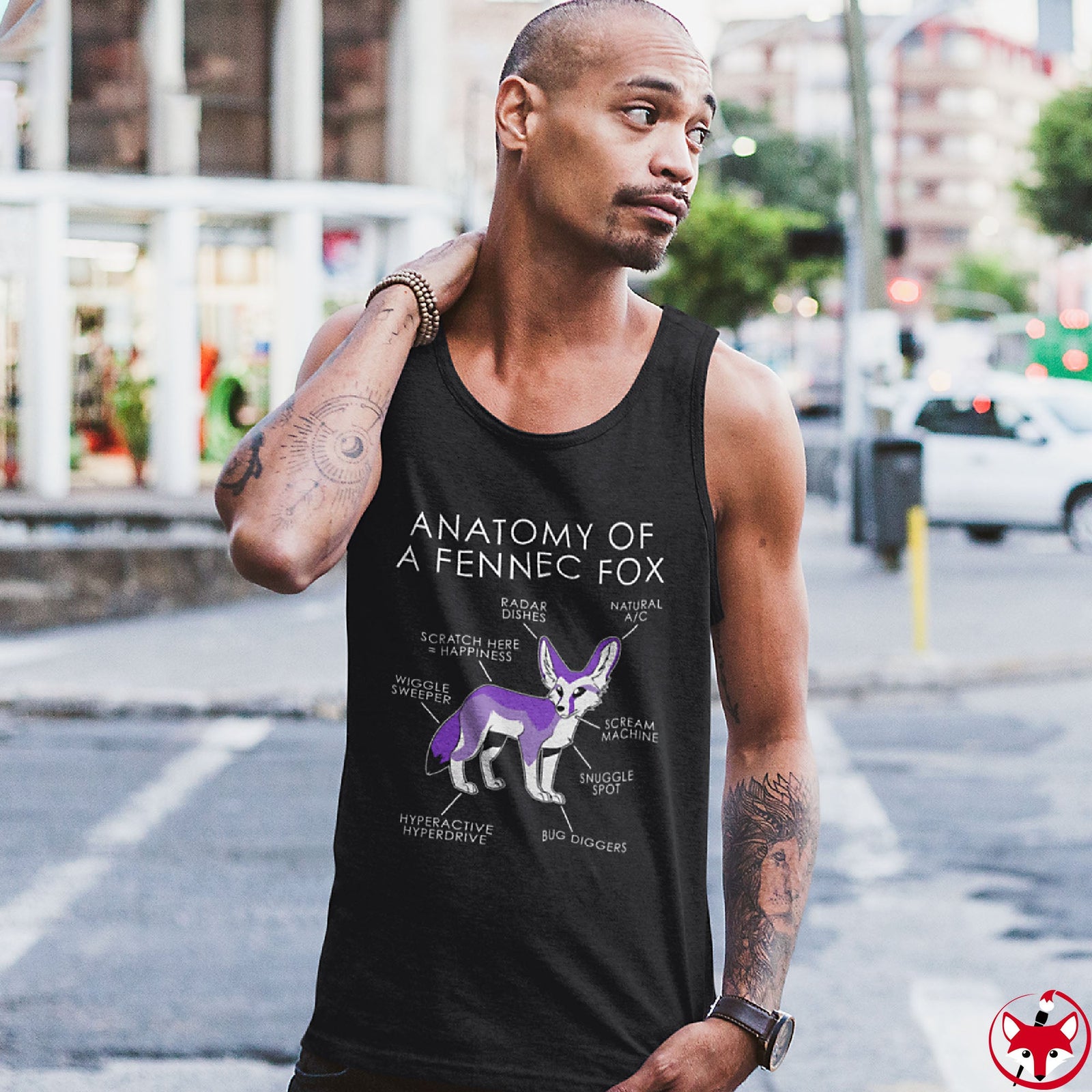 Fennec Purple - Tank Top Tank Top Artworktee 