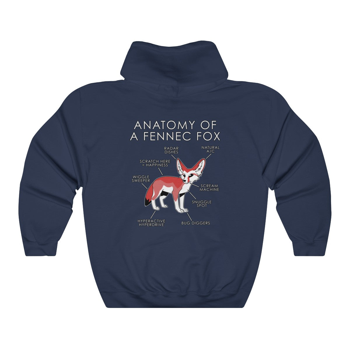 Fennec Red - Hoodie Hoodie Artworktee Navy Blue S 