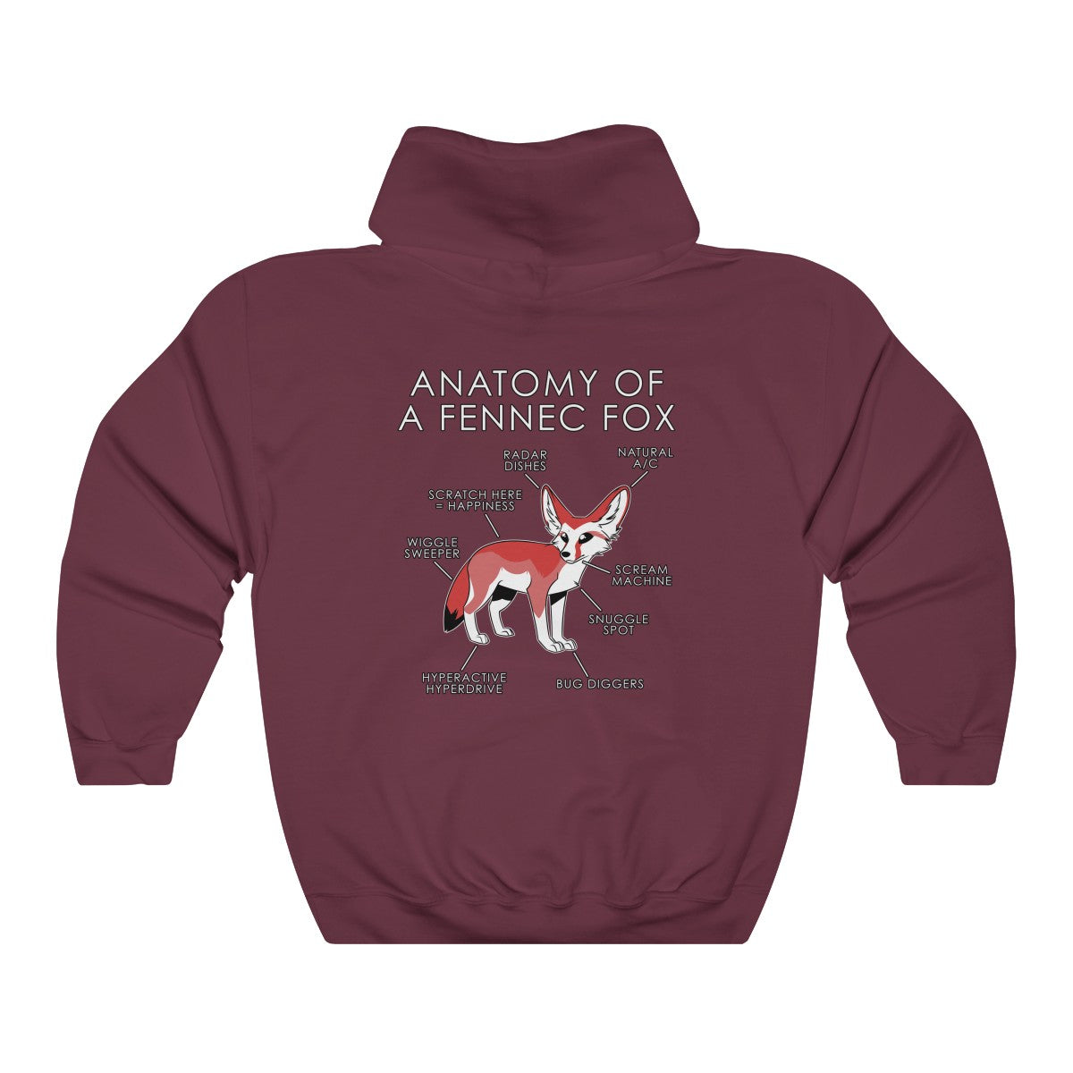 Fennec Red - Hoodie Hoodie Artworktee Maroon S 