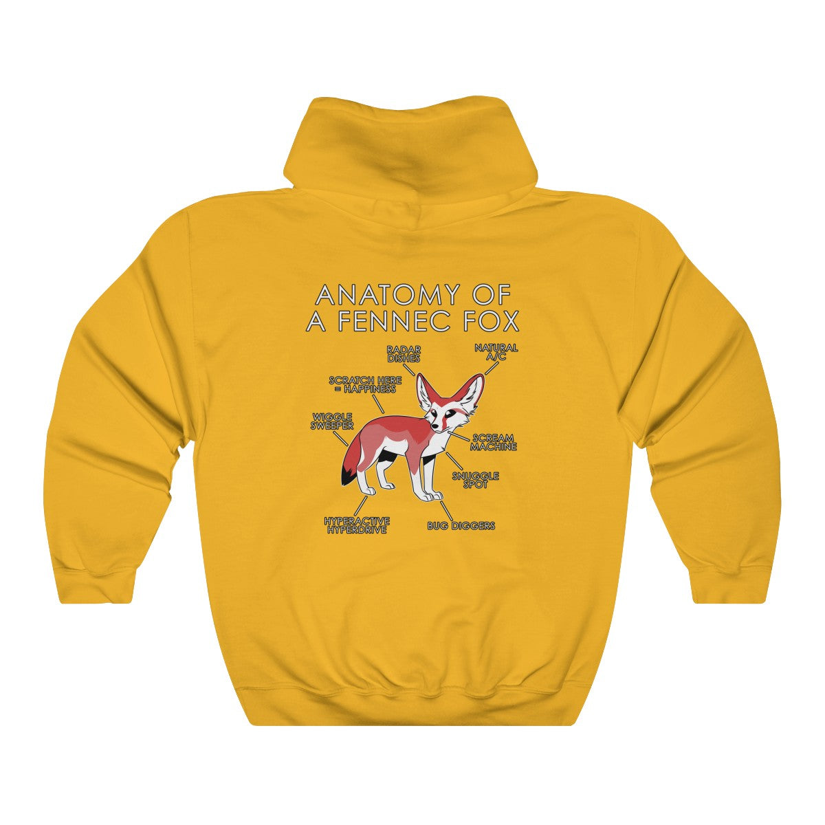 Fennec Red - Hoodie Hoodie Artworktee Gold S 