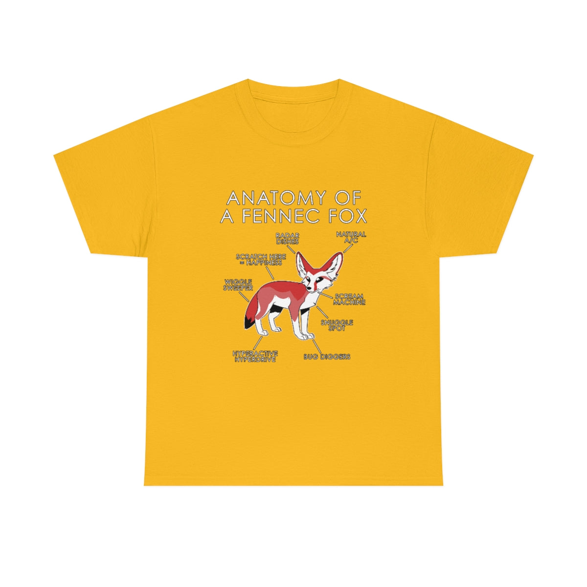 Fennec Red - T-Shirt T-Shirt Artworktee Gold S 