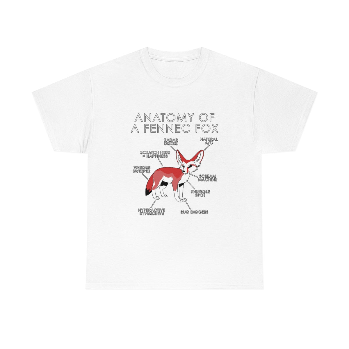 Fennec Red - T-Shirt T-Shirt Artworktee White S 