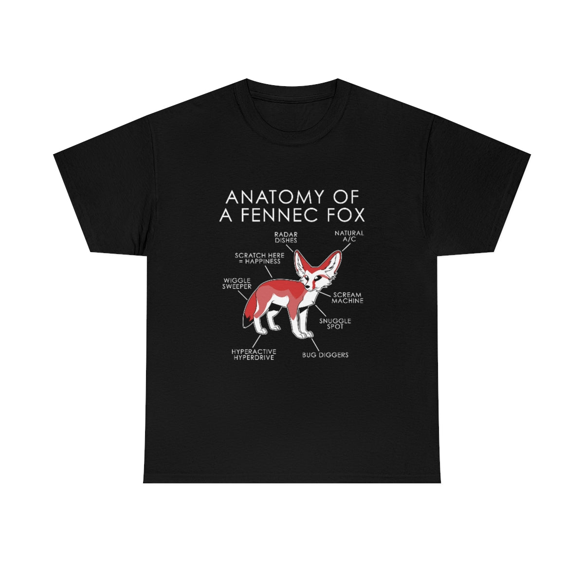 Fennec Red - T-Shirt T-Shirt Artworktee Black S 