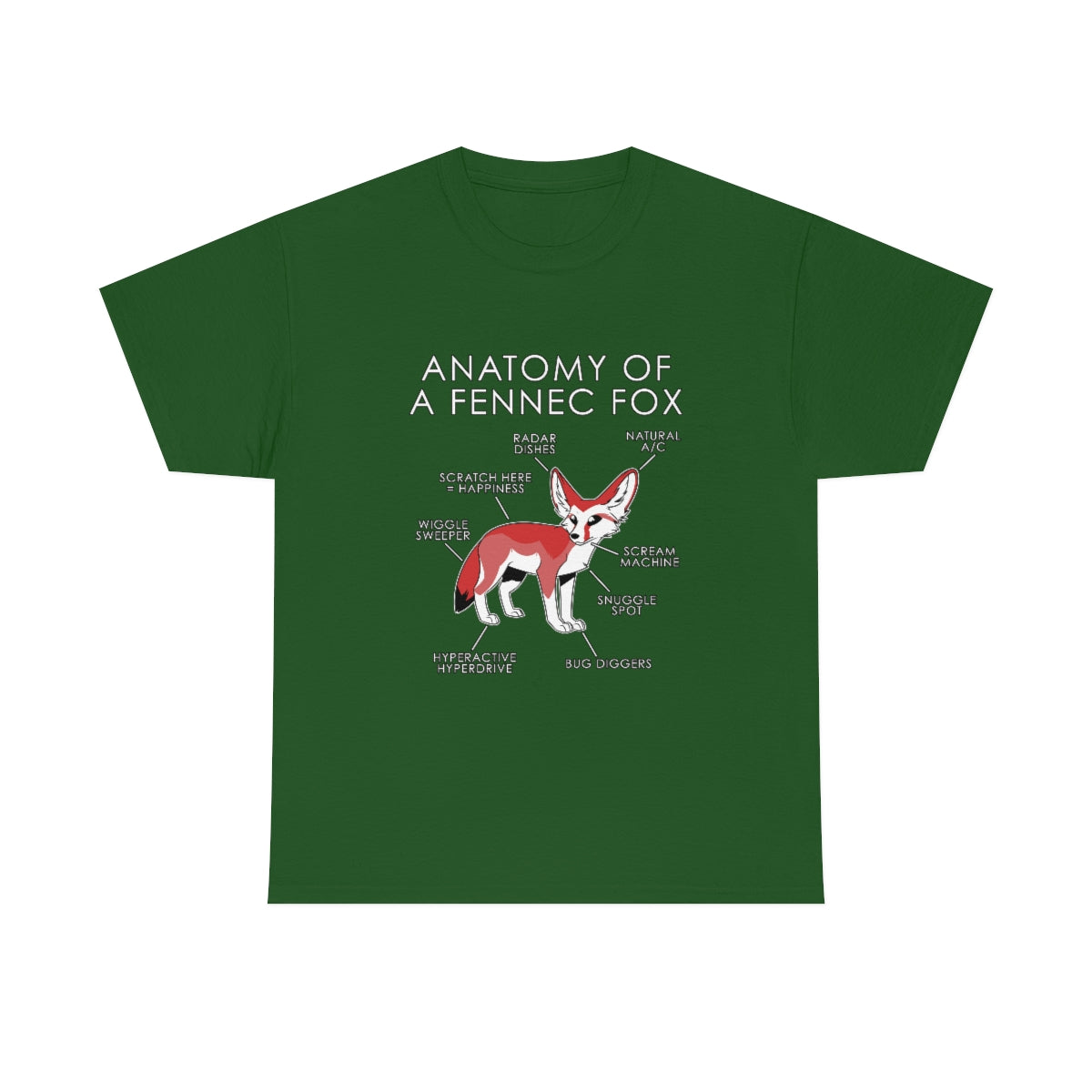 Fennec Red - T-Shirt T-Shirt Artworktee Green S 