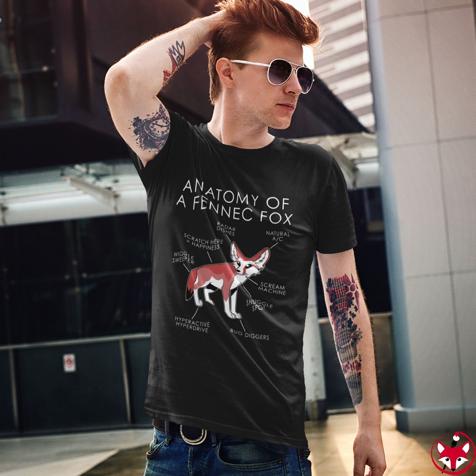 Fennec Red - T-Shirt T-Shirt Artworktee 