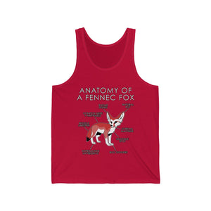 Fennec Red - Tank Top Tank Top Artworktee Red XS 