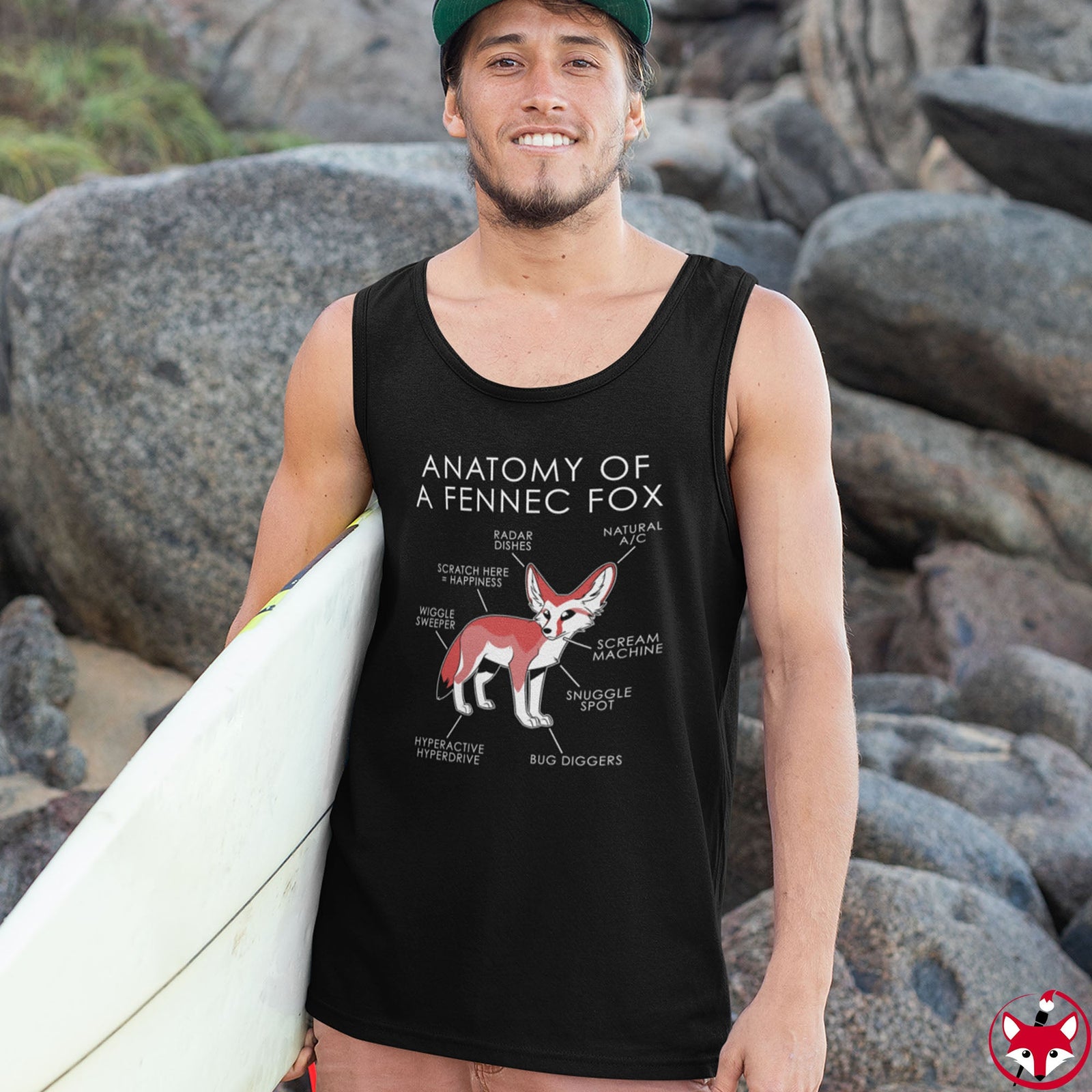 Fennec Red - Tank Top Tank Top Artworktee 