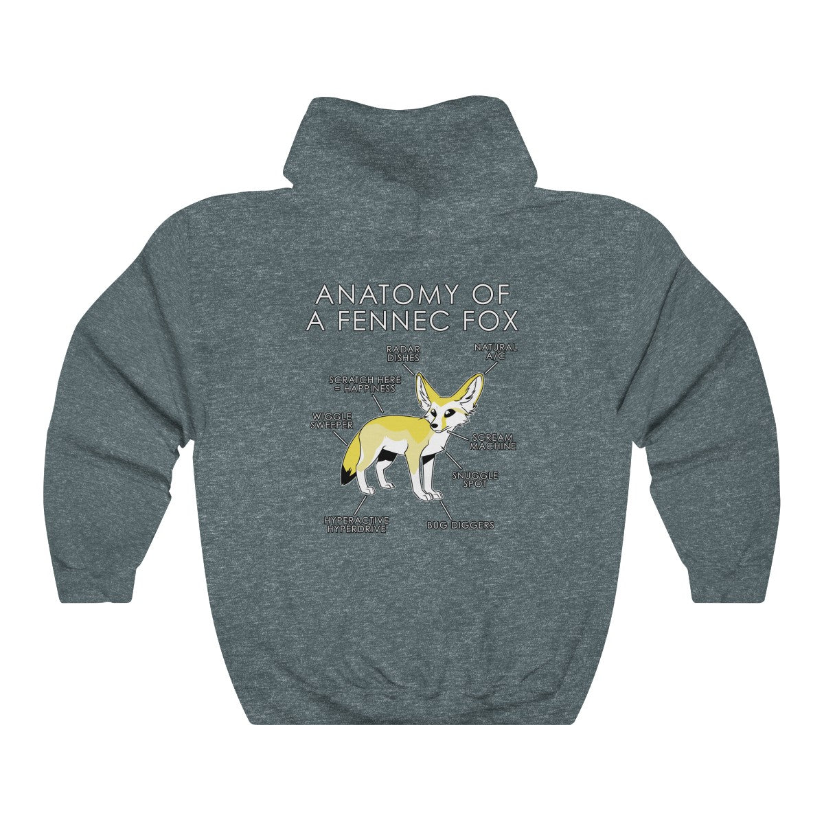 Fennec Yellow - Hoodie Hoodie Artworktee Dark Heather S 