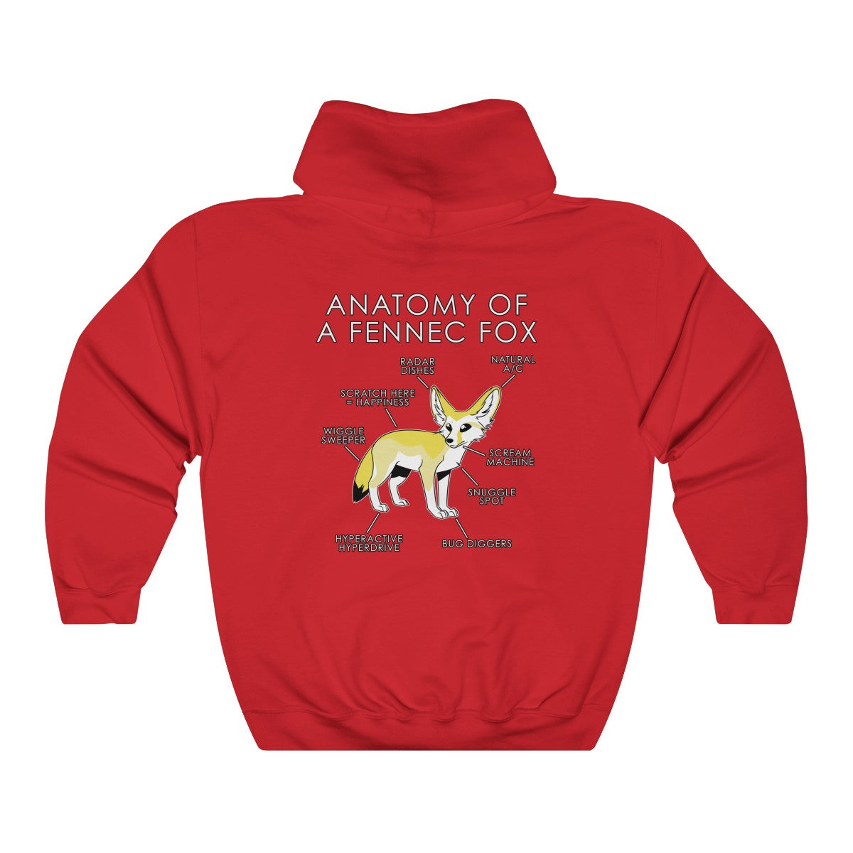 Fennec Yellow - Hoodie Hoodie Artworktee Red S 