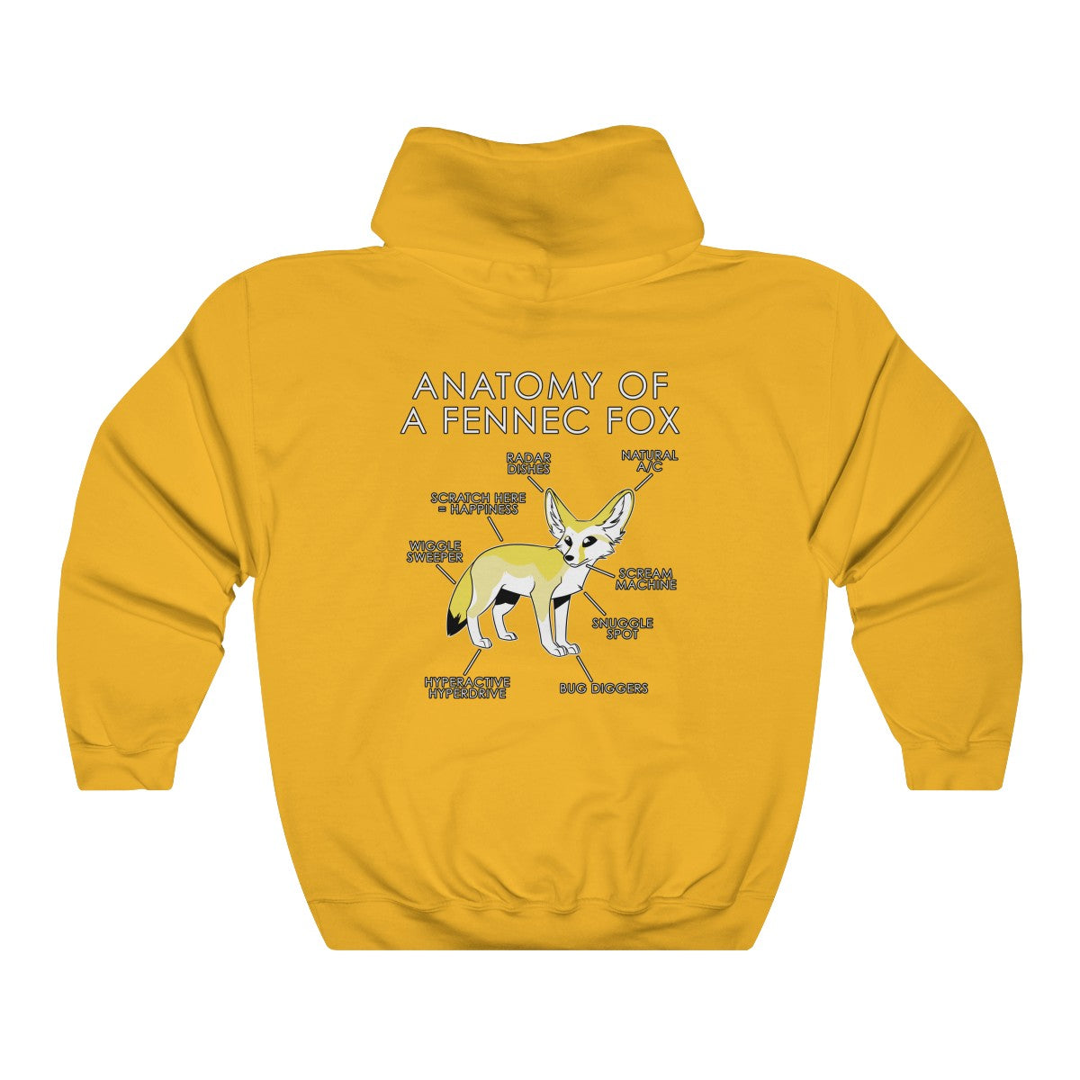 Fennec Yellow - Hoodie Hoodie Artworktee Gold S 