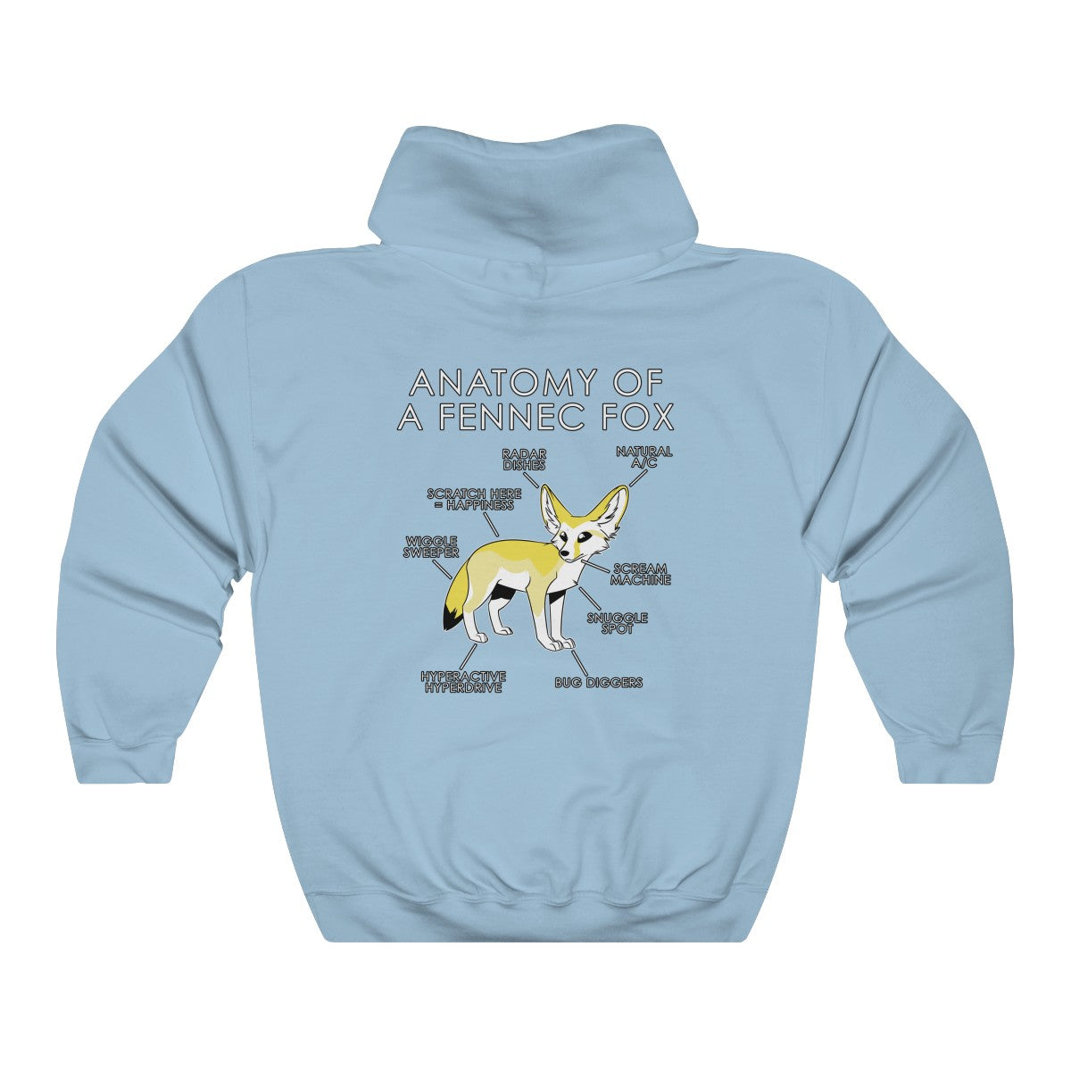 Fennec Yellow - Hoodie Hoodie Artworktee Light Blue S 