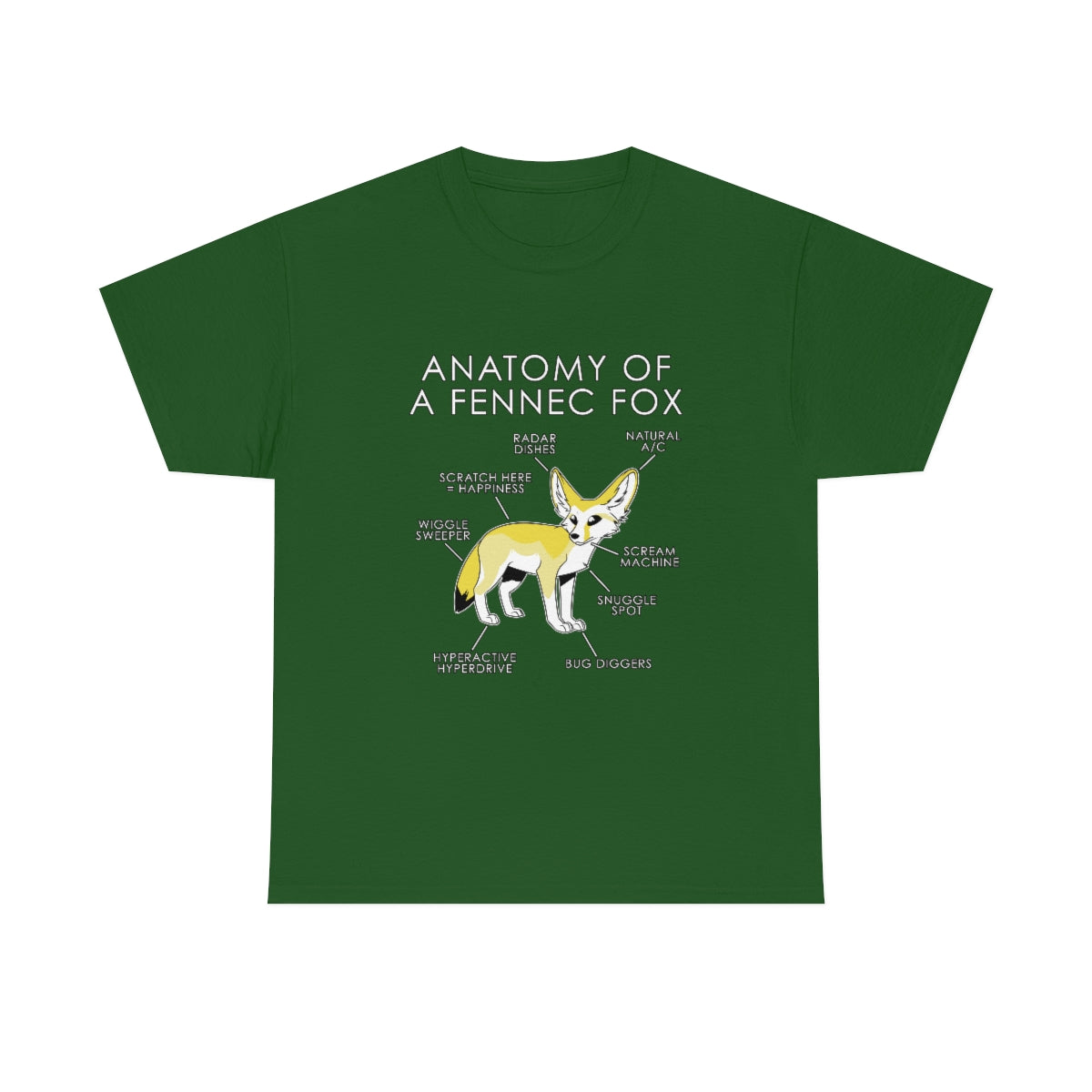 Fennec Yellow - T-Shirt T-Shirt Artworktee Green S 