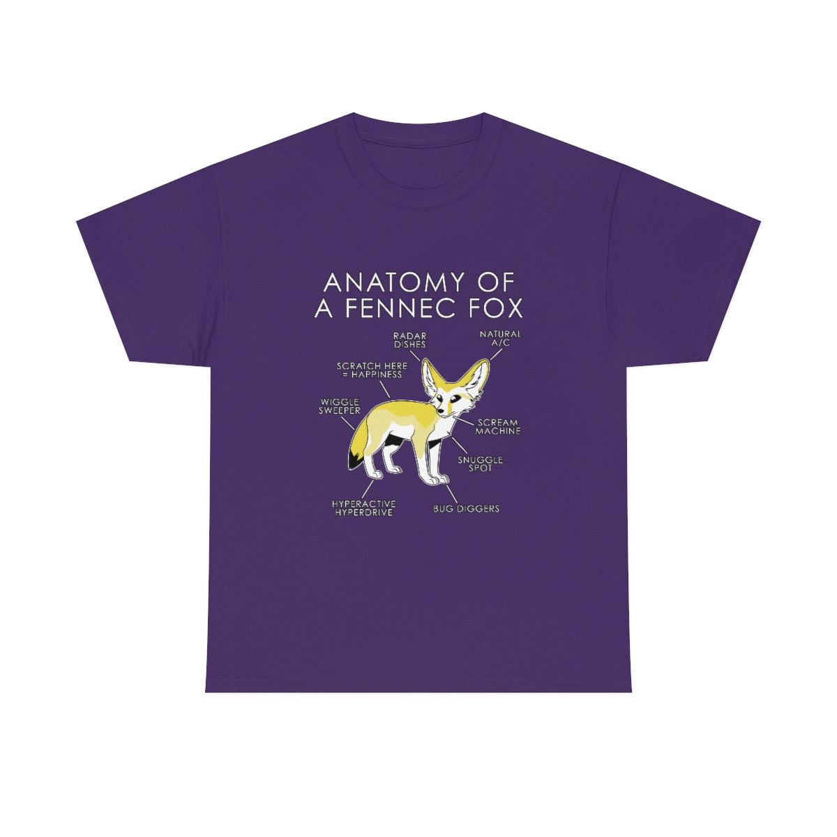 Fennec Yellow - T-Shirt T-Shirt Artworktee Purple S 