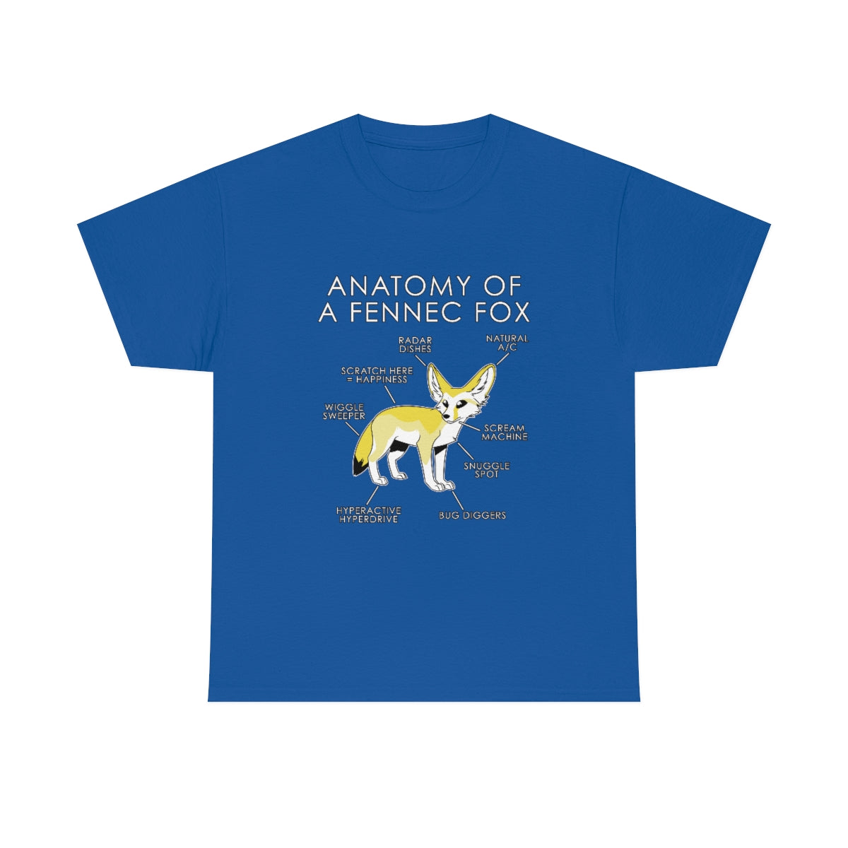 Fennec Yellow - T-Shirt T-Shirt Artworktee Royal Blue S 