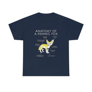 Fennec Yellow - T-Shirt T-Shirt Artworktee Navy Blue S 