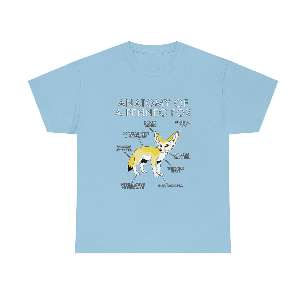 Fennec Yellow - T-Shirt T-Shirt Artworktee Light Blue S 