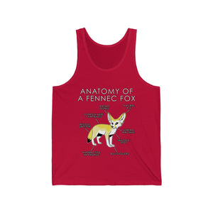 Fennec Yellow - Tank Top Tank Top Artworktee Red XS 