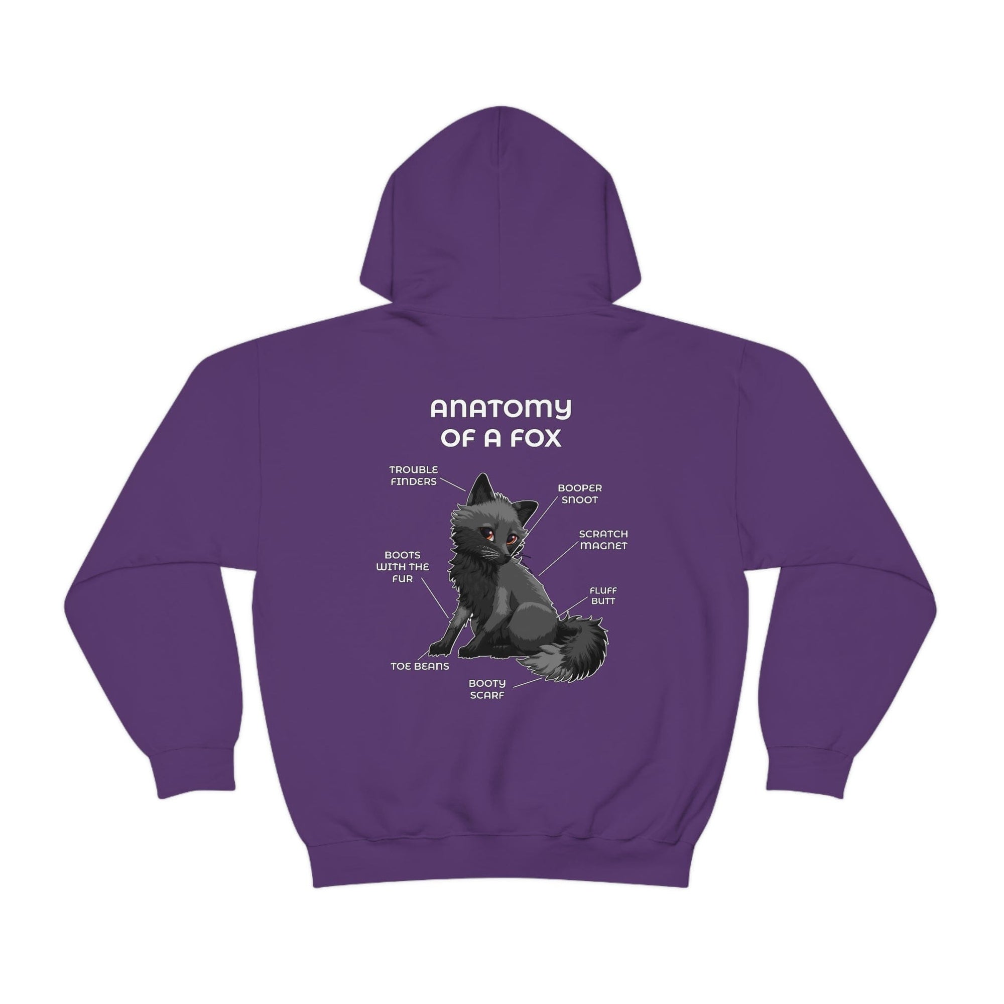 Fox Black - Hoodie Hoodie Artworktee Purple S 