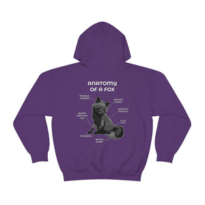 Fox Black - Hoodie Hoodie Artworktee Purple S 