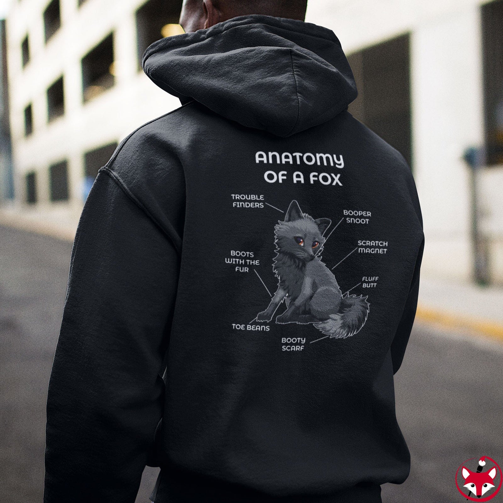 Fox Black - Hoodie Hoodie Artworktee 