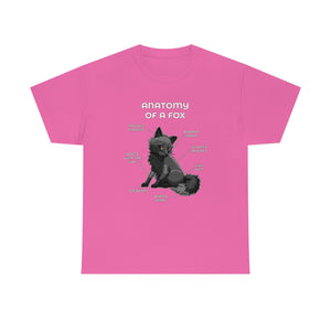 Fox Black - T-Shirt T-Shirt Artworktee Pink S 