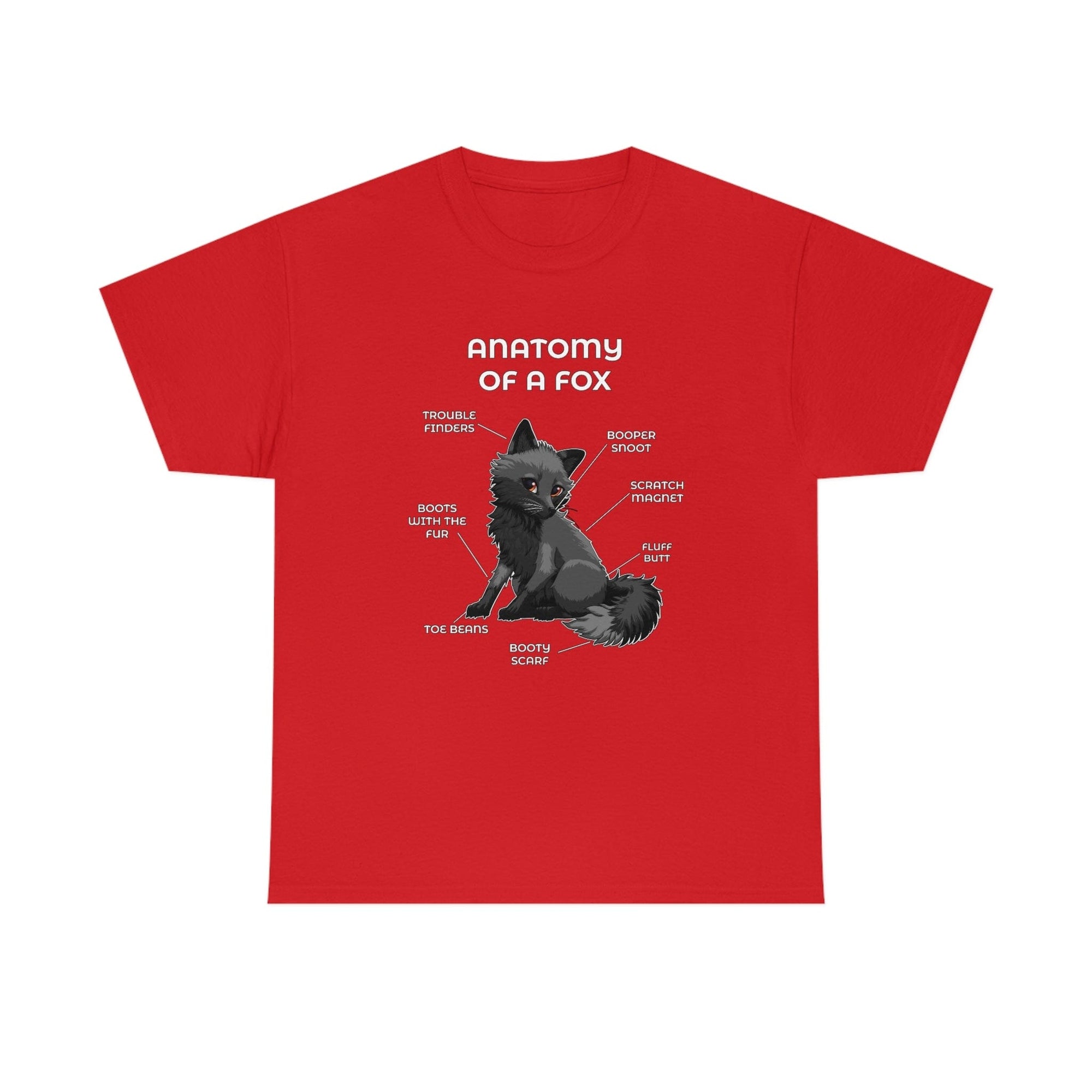 Fox Black - T-Shirt T-Shirt Artworktee Red S 