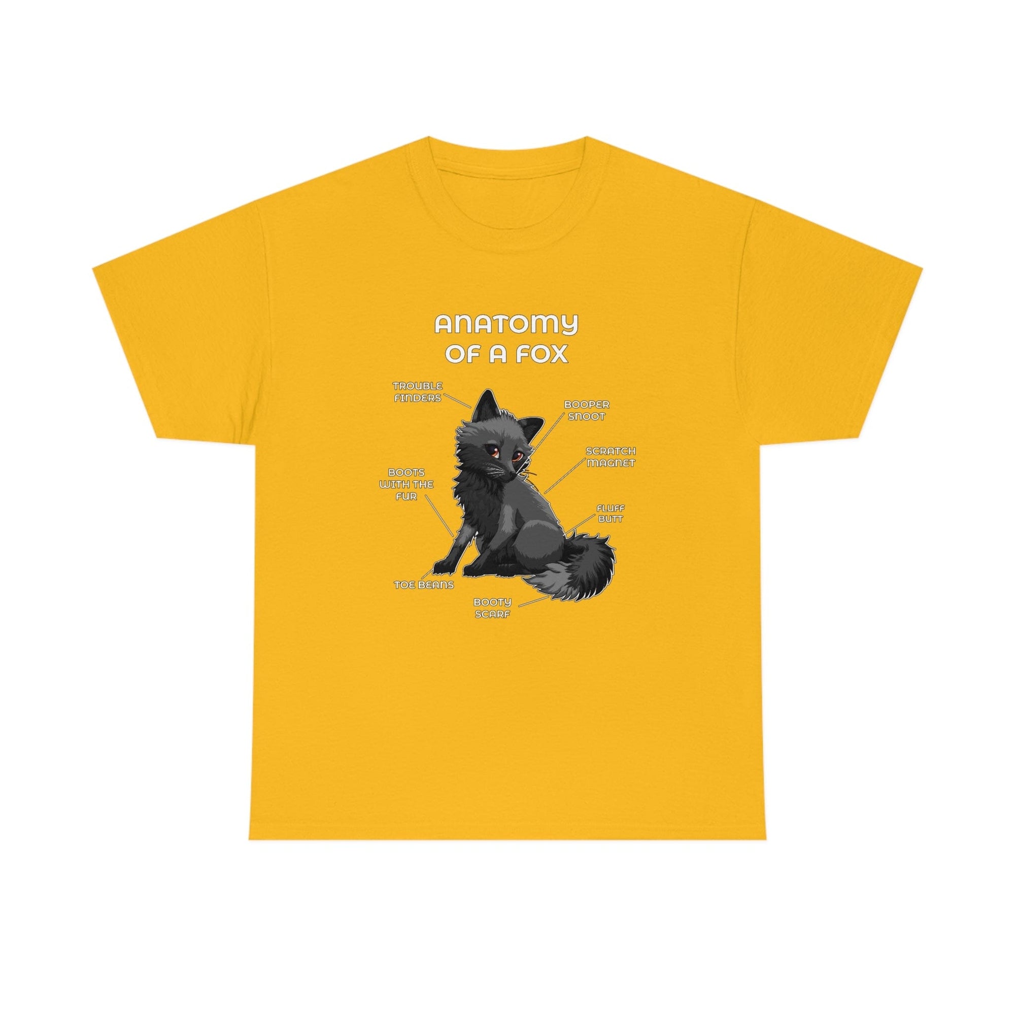 Fox Black - T-Shirt T-Shirt Artworktee Gold S 