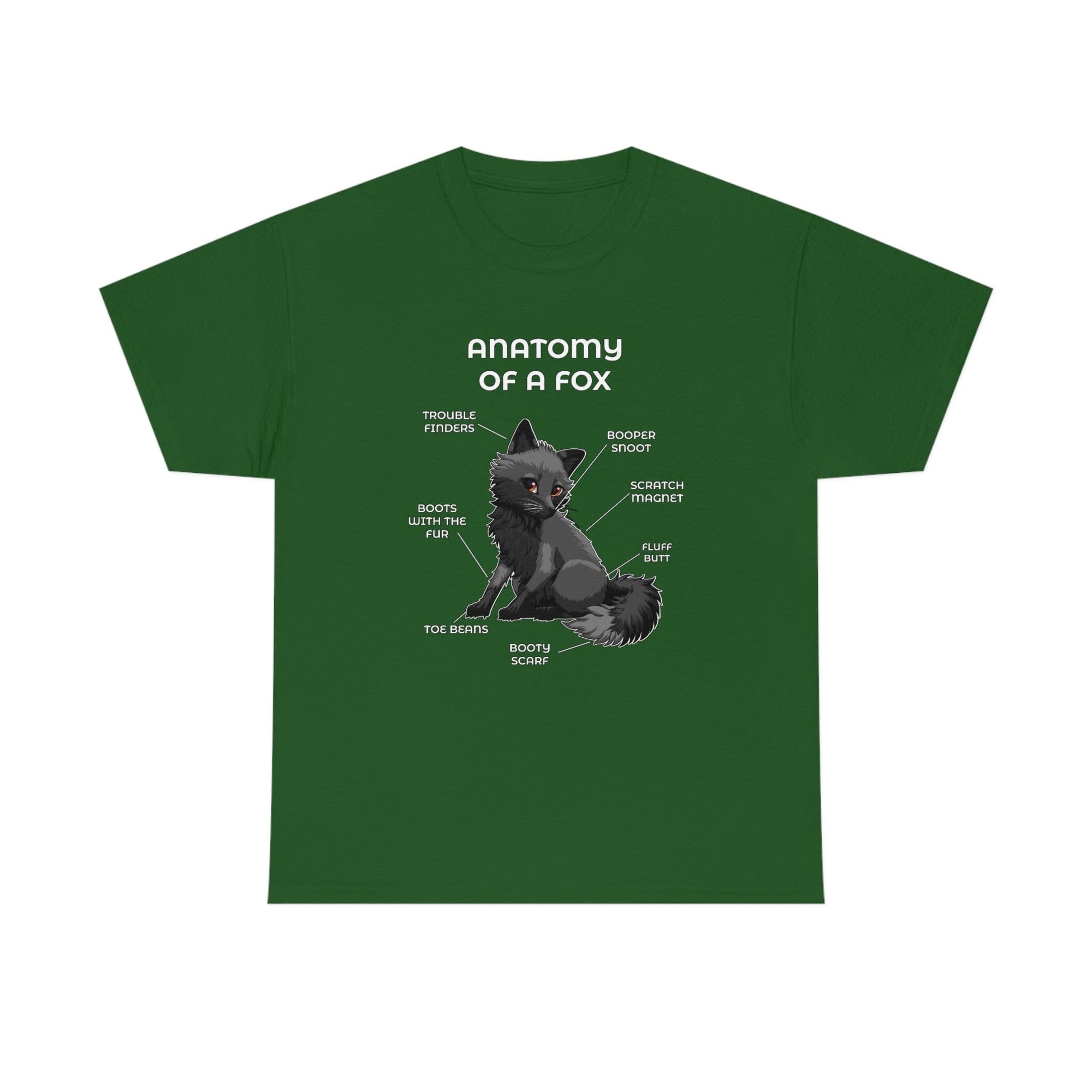 Fox Black - T-Shirt T-Shirt Artworktee Green S 