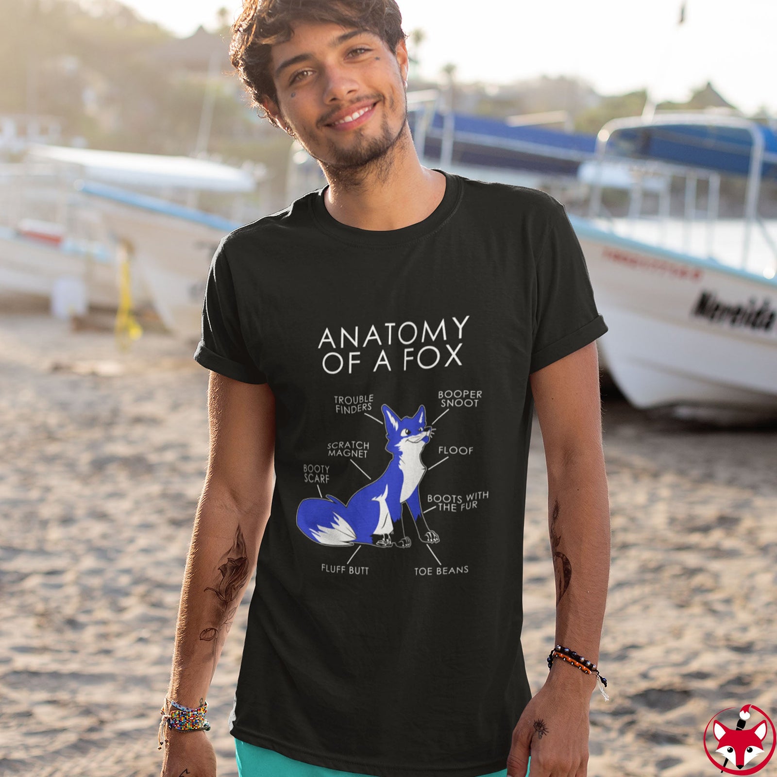 Fox Blue - T-Shirt T-Shirt Artworktee 