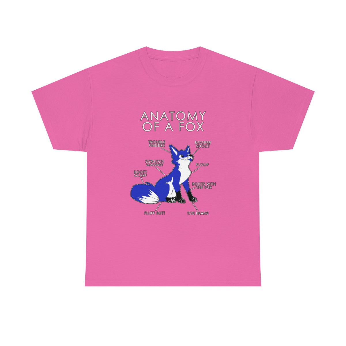 Fox Blue - T-Shirt T-Shirt Artworktee Pink S 