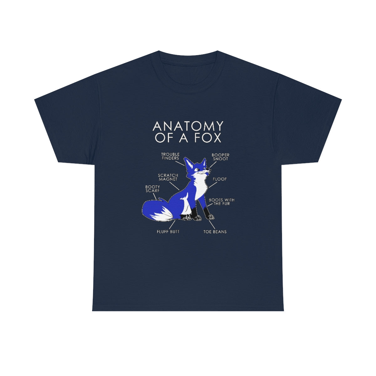 Fox Blue - T-Shirt T-Shirt Artworktee Navy Blue S 