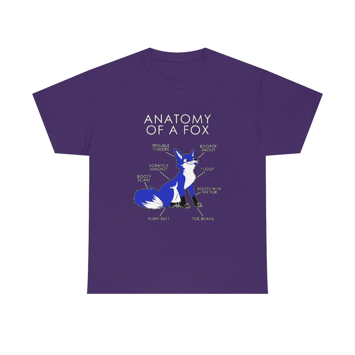 Fox Blue - T-Shirt T-Shirt Artworktee Purple S 