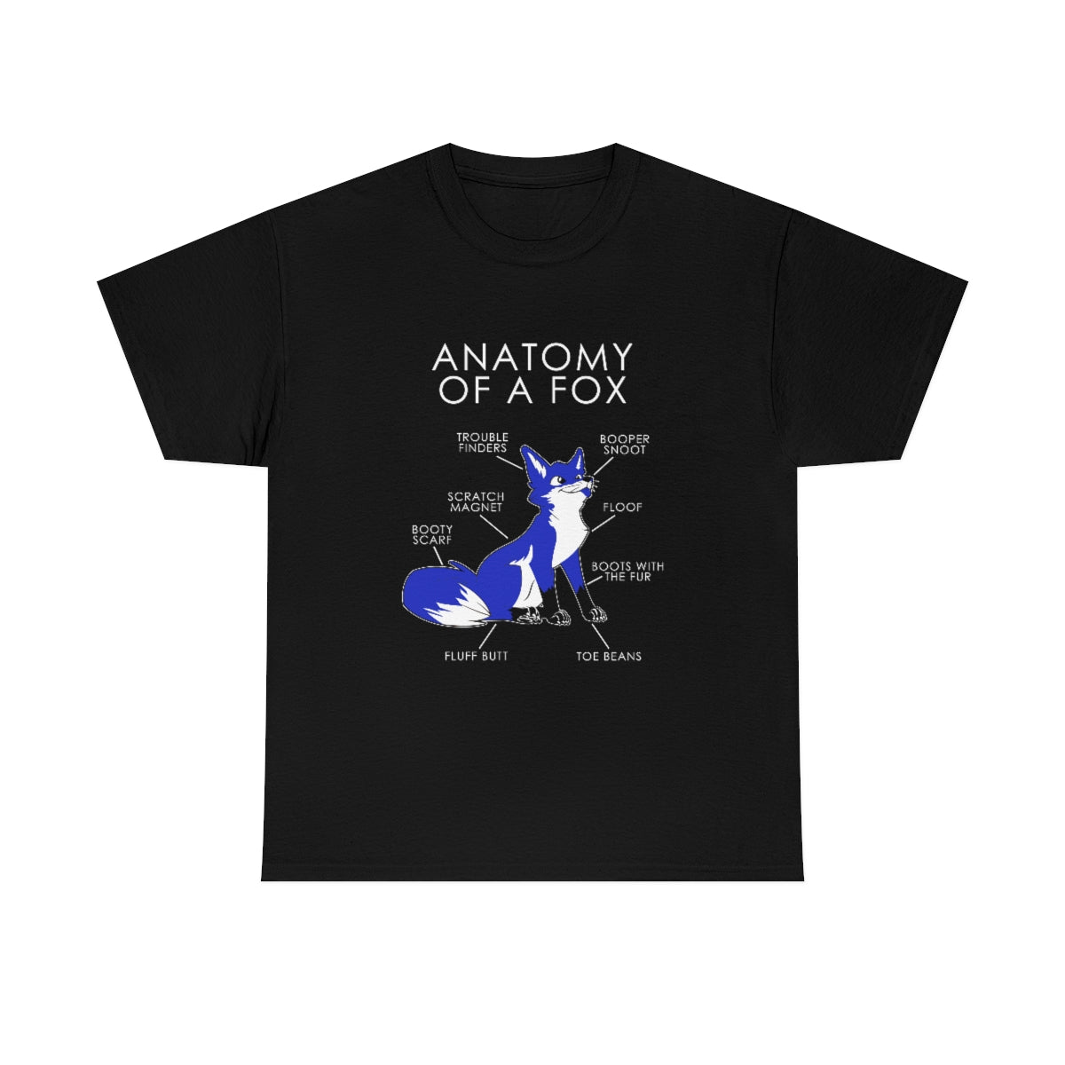 Fox Blue - T-Shirt T-Shirt Artworktee Black S 