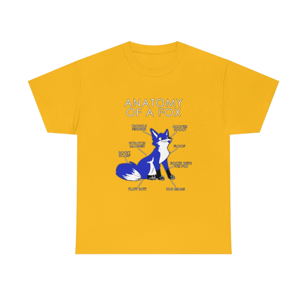 Fox Blue - T-Shirt T-Shirt Artworktee Gold S 