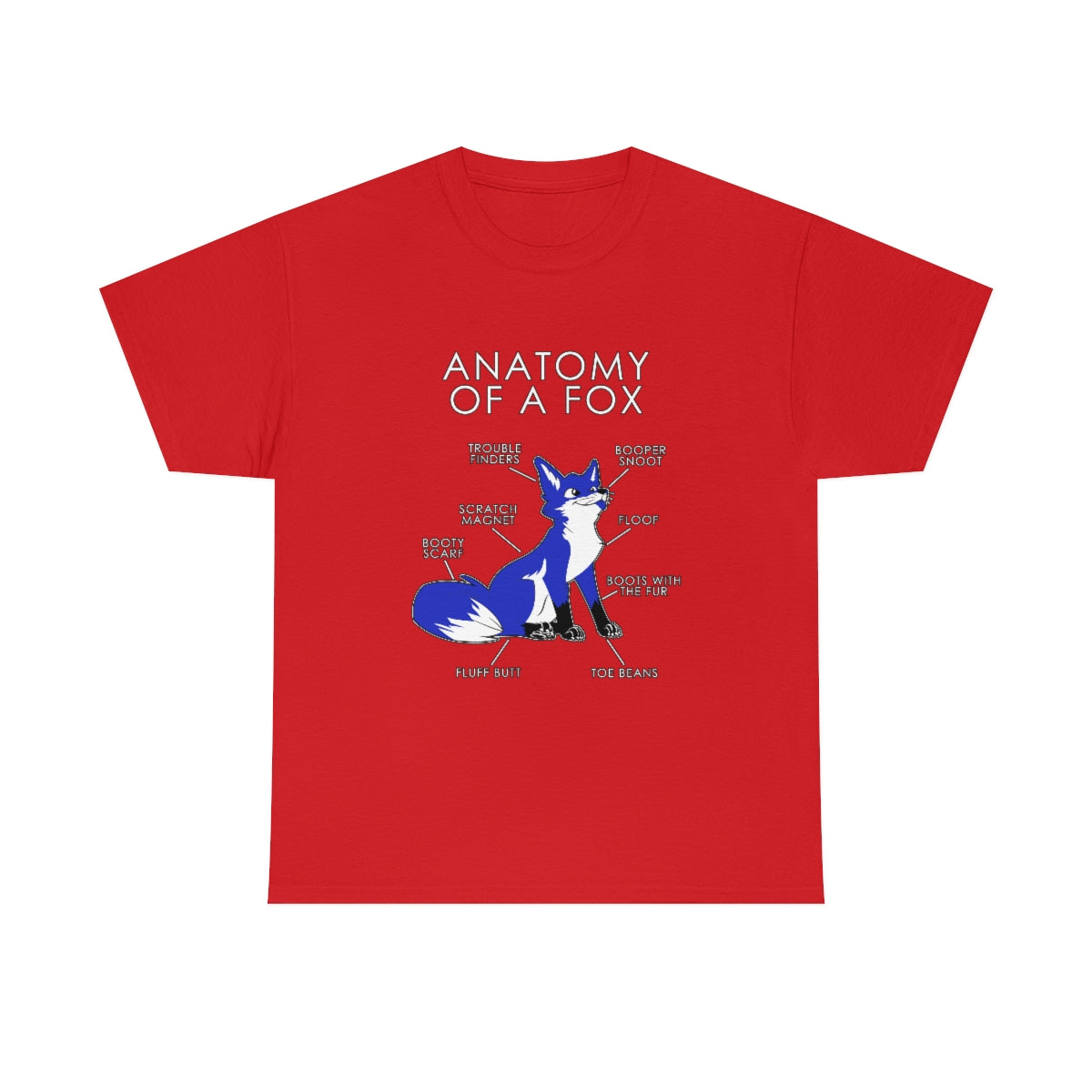 Fox Blue - T-Shirt T-Shirt Artworktee Red S 