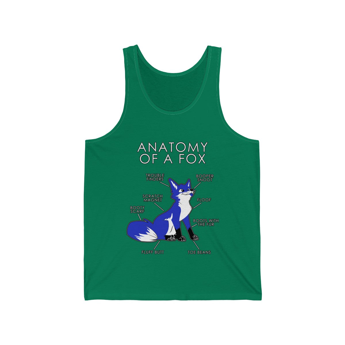 Fox Blue - Tank Top Tank Top Artworktee Green XS 